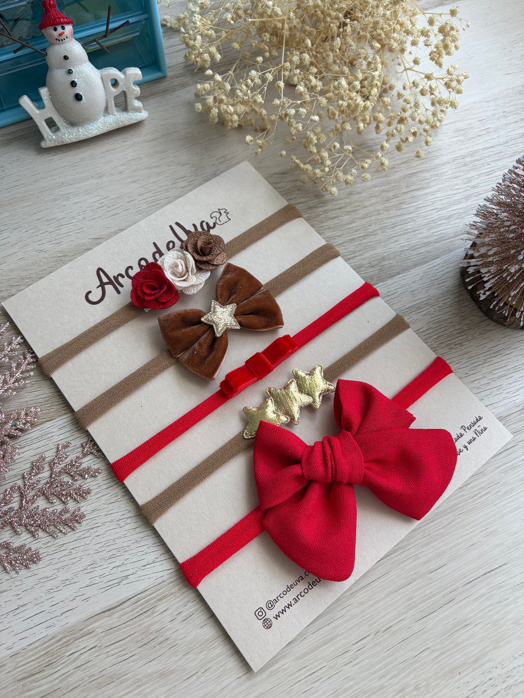 KIT LAZOS NAVIDAD ROJO * 5 UND