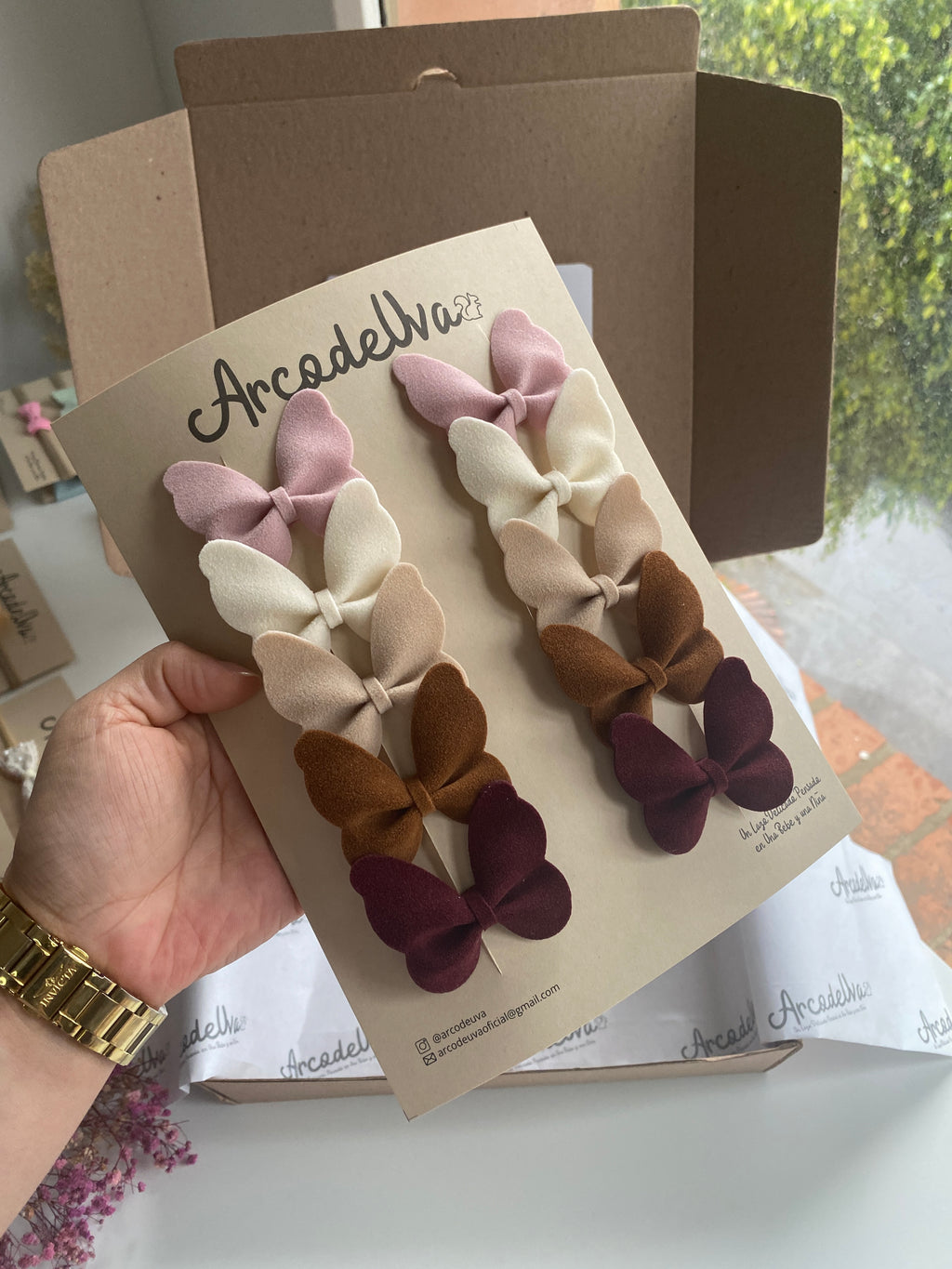KIT DE PINZAS MARIPOSA MINI * 10 UND