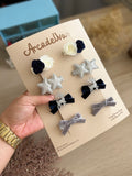 KIT DE PINZAS NAVIDAD AZUL OSCURO * 8 UND