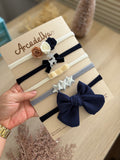 KIT LAZOS NAVIDAD AZUL OSCURO * 5 UND