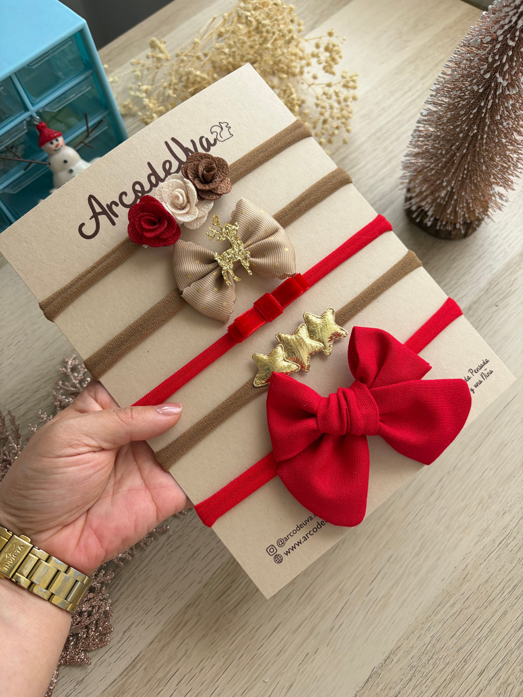 KIT LAZOS NAVIDAD ROJO * 5 UND