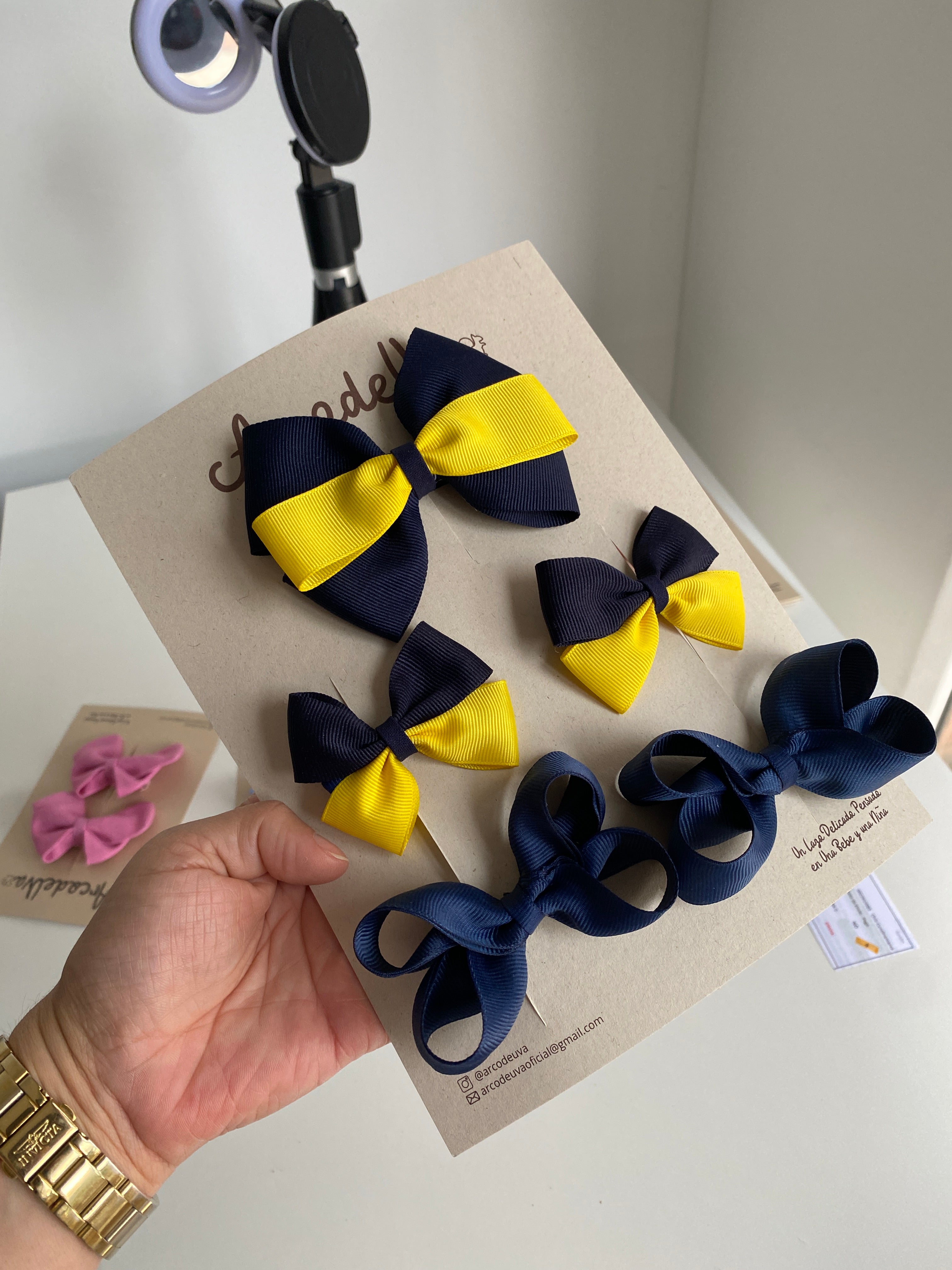 KIT ESCOLAR CARO AMARILLO/AZUL OSCURO * 5 UND