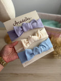 DIADEMA SALOMÉ TIPO Lila/Marfil/Azul Cielo * 3 UND (copia)