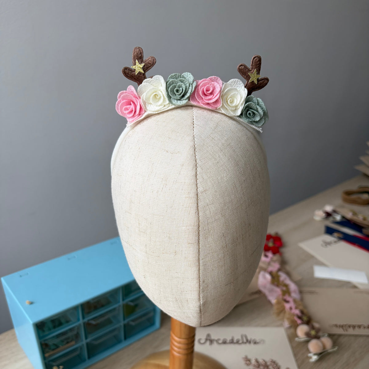 LAZO LUCIA BABY NAVIDAD OLIVA/ROSA - UND